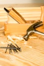 A variety of carpenter tools