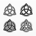 Variety of celtic triquetra set