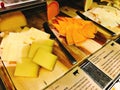 Variety cheese buffet of the hotel. Royalty Free Stock Photo