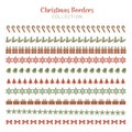 Variety of Christmas borders set Royalty Free Stock Photo