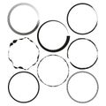 Variety of Circle Vectors Set. Assorted frames collection. Geometric line borders.