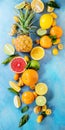 Variety of citrus fruits Royalty Free Stock Photo