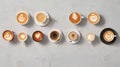 A Variety of Coffee Cups.AI generated image Royalty Free Stock Photo