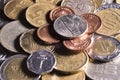 Variety Of coins Close Up Royalty Free Stock Photo