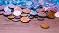 A variety of coins. Royalty Free Stock Photo