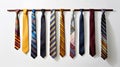 Variety of colored ties. Royalty Free Stock Photo