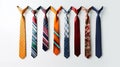 Variety of colored ties. Royalty Free Stock Photo