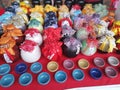 Variety of colorful china ceramic fruit and flower pots wine for display and sale