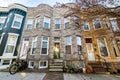 Variety of Colorful Row Homes in Hampden, Baltimore Maryland Royalty Free Stock Photo