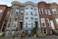 Variety of Colorful Row Homes in Hampden, Baltimore Maryland Royalty Free Stock Photo