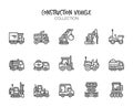 Variety of Construction Vehicles icons