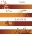 A variety of creative banners in fall colors.