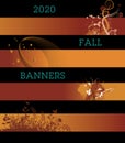 A variety of creative banners in fall colors.