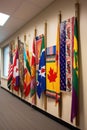a variety of cultural flags displayed together, celebrating diversity