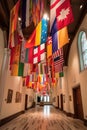 a variety of cultural flags displayed together, celebrating diversity