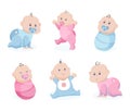 Variety of cute babies set