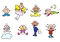 Variety cute stick baby figures