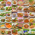 Variety of Dellicious Thai Food background Royalty Free Stock Photo