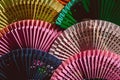 A variety of different Spanish hand fans on display for sale, Sevilla Seville , Andalucia, Spain Royalty Free Stock Photo