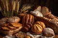 a variety of different types of bread, from sourdough and whole wheat to rye and challah Royalty Free Stock Photo