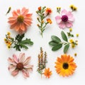 Assorted Flowers on White Surface