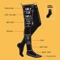 A Visual Guide to Different Types of Socks, hand drawn vector illustration