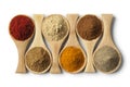 Variety of dried herbs and spices Royalty Free Stock Photo