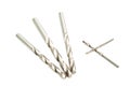 Variety of drills on white Royalty Free Stock Photo