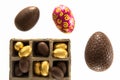 Variety of Easter chocolate eggs