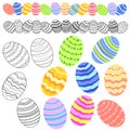 Variety of Easter Eggs Clip Art