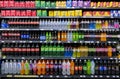 Variety of energy drinks, soda, soft drinks