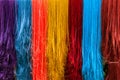 Variety exquisite of colorful silk dyeing. Royalty Free Stock Photo