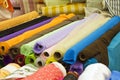 Variety of fabric color samples