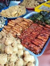 Variety of famous traditional Malaysian sweet and dessert sell-by hawkers in the street Ramadhan Bazaar.