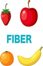 Variety of fiber foods