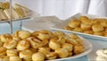 Variety of finger food, savouries and sandwiches