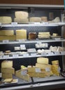 Variety of French cheeses