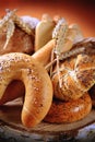 Variety of fresh bread and rolls Royalty Free Stock Photo