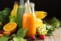 Variety of fresh vegetable and fruit juices Royalty Free Stock Photo