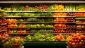 variety fresh vegetables buy fruits supermarket shelves food organic shelves color