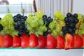 A variety of fruit on a celebratory table Royalty Free Stock Photo