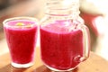 variety fruit smoothies with ingredient