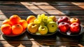 Assorted Fruits Displayed in Baskets at the Market Royalty Free Stock Photo