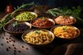 A variety of fusilli pasta from different types of legumes