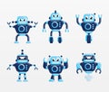 Variety of futuristic robots set Royalty Free Stock Photo