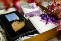 A variety of gift boxes and boxes with bows for gifts, surprises Royalty Free Stock Photo