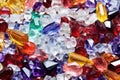 variety of glass crystals for making jewelry