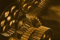 Variety of golden gears