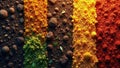 Variety of ground surfaces, showing diverse soil types, uneven, smooth