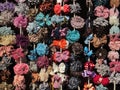 A variety of hanging hair ornaments